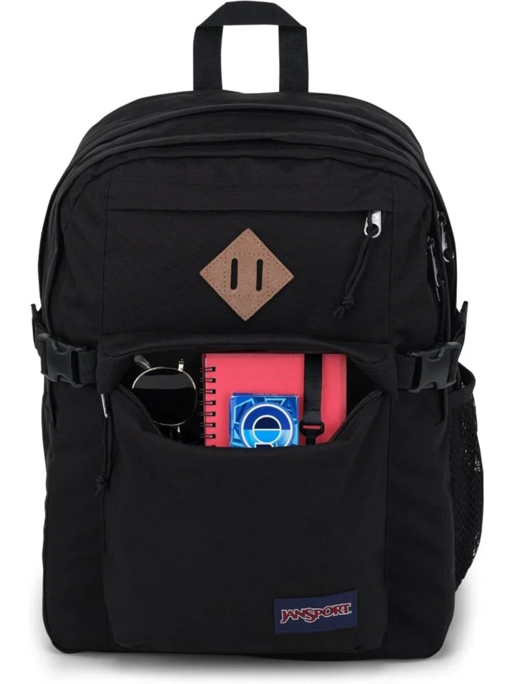 Stylish Black Backpack for Travel or Work | 15-Inch Laptop Sleeve & Water Bottle